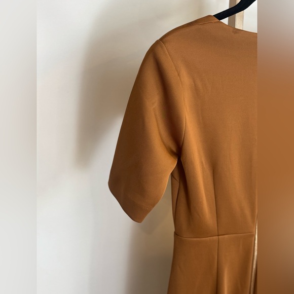 Alexia Admor Medium Freya‎ Sheath Dress Brown Tan Cocktail Midi Dress - Picture 7 of 13